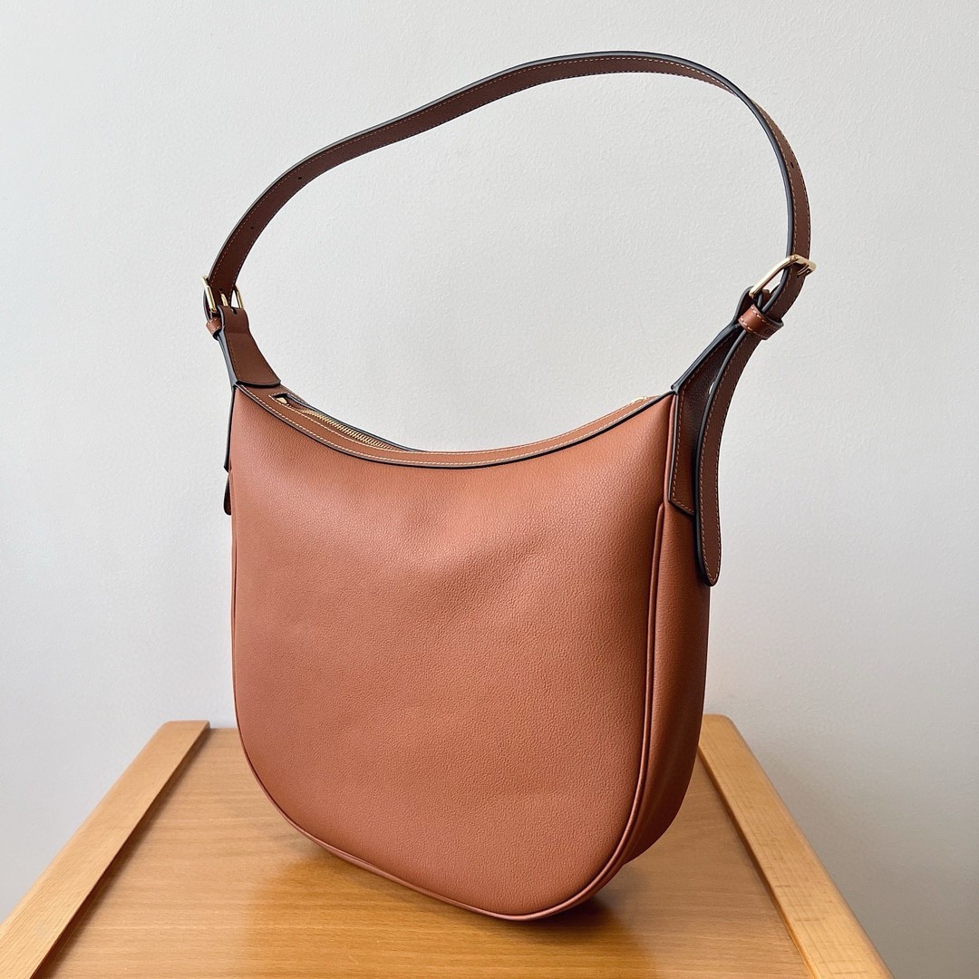 Celine Heloise Cuir Triomphe Bag in Brown Calfskin 555