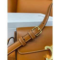 Celine Claude Shoulder Bag in Brown Calfskin 703