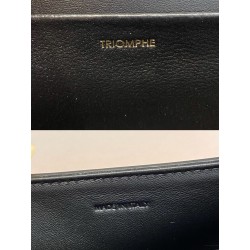 Celine Claude Shoulder Bag in Black Calfskin 730