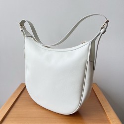 Celine Heloise Cuir Triomphe Bag in White Calfskin 705