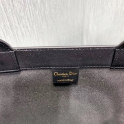 Dior Book Tote Bag In Black Smooth Calfskin 436