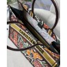 Dior Book Tote Bag In Yellow Multicolor Dior Paisley Embroidery 256