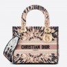 Dior Medium Lady D-Lite Bag In Multicolor Tie Embroidery 519