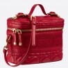 Dior Small Travel Vanity Case In Red Cannage Lambskin 533