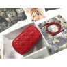 Dior Small Travel Vanity Case In Red Cannage Lambskin 533