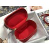 Dior Small Travel Vanity Case In Red Cannage Lambskin 533