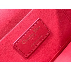 Dior Small Travel Vanity Case In Red Cannage Lambskin 533