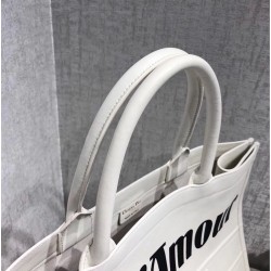 Dior Book Tote Bag In White Surrealism Printed Calfskin 593