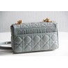 Dior Small Caro Bag In Cloud Blue Cannage Calfskin 546