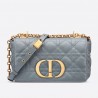 Dior Small Caro Bag In Cloud Blue Cannage Calfskin 546