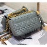 Dior Small Caro Bag In Grey Cannage Calfskin 683