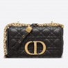 Dior Small Caro Bag In Black Cannage Calfskin 719