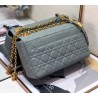 Dior Large Caro Bag In Grey Cannage Calfskin 015