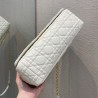 Dior Large Caro Bag In White Cannage Calfskin 269