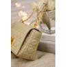 Dior Caro Medium Bag In Beige Cannage Calfskin 572