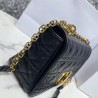 Dior Caro Medium Bag In Black Cannage Calfskin 908