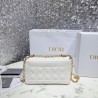 Dior Caro Medium Bag In White Cannage Calfskin 939