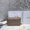 Dior Caro Medium Bag In Taupe Cannage Calfskin 972