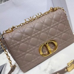 Dior Caro Medium Bag In Taupe Cannage Calfskin 972