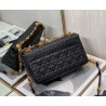 Dior Medium Dioramour Caro Black Bag with Heart Motif 013