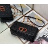 Dior Medium Dioramour Caro Black Bag with Heart Motif 013