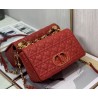 Dior Medium Dioramour Caro Red Bag with Heart Motif 039