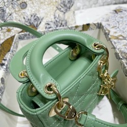 Dior Micro Lady Dior Bag In Mint Cannage Lambskin 271