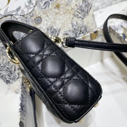 Dior Micro Lady Dior Bag In Black Cannage Lambskin 303