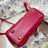 Dior Micro Lady Dior Bag In Red Cannage Lambskin 345