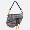 Dior Saddle Bag In Blue Toile de Jouy Reverse Jacquard 448