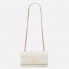 Dior Caro Belt Pouch with Chain In White Calfskin 921