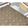 Dior Large Caro Daily Pouch In Beige Calfskin 957