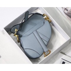 Dior Micro Saddle Bag In Cloud Blue Goatskin 670