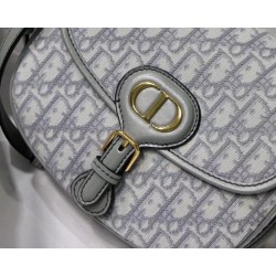 Dior Medium Bobby Bag In Grey Dior Oblique Canvas 088