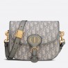 Dior Medium Bobby Bag In Grey Dior Oblique Canvas 088