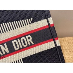 Dior DiorAlps Book Tote In Blue Three-Tone Embroidery 109