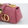 Dior Micro Caro Bag In Pink Cannage Calfskin 279