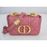 Dior Micro Caro Bag In Pink Cannage Calfskin 279