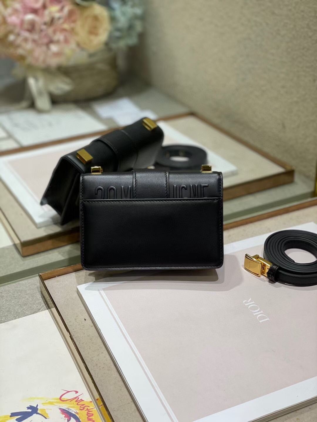 Dior Micro 30 Montaigne Bag In Black Calfskin 895