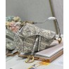 Dior Saddle Bag In Grey Toile de Jouy Embroidery 028