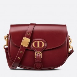 Dior Medium Bobby Bag In Bordeaux Calfskin 091