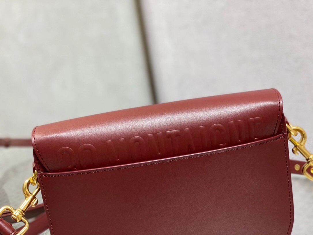 Dior Medium Bobby Bag In Bordeaux Calfskin 091