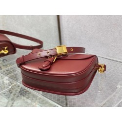 Dior Medium Bobby Bag In Bordeaux Calfskin 091