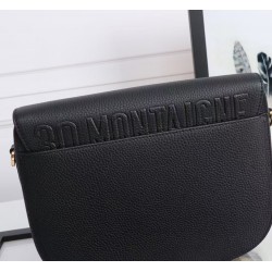 Dior Large Bobby Bag In Black Grained Calfskin 135