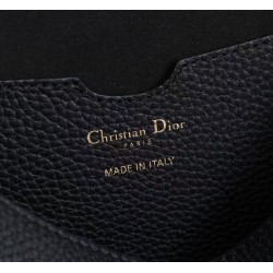 Dior Large Bobby Bag In Black Grained Calfskin 135