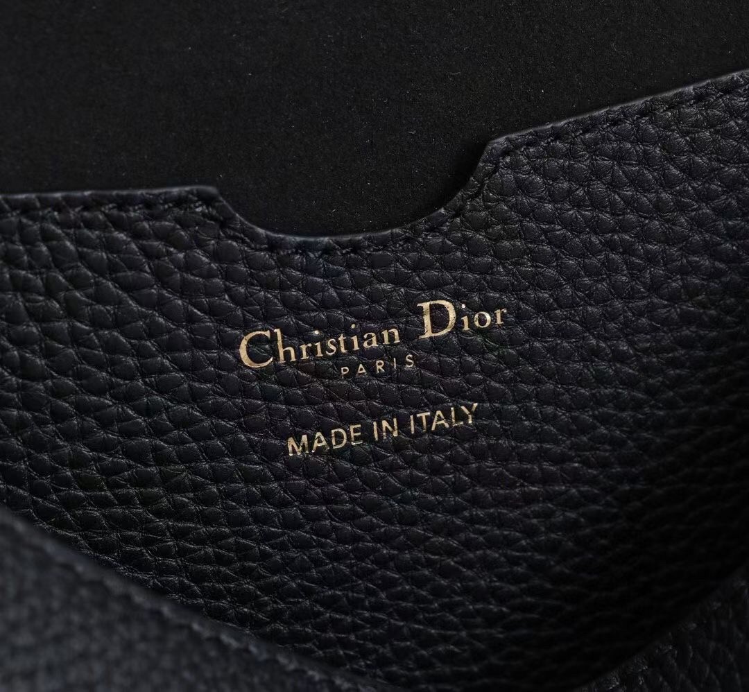 Dior Large Bobby Bag In Black Grained Calfskin 135