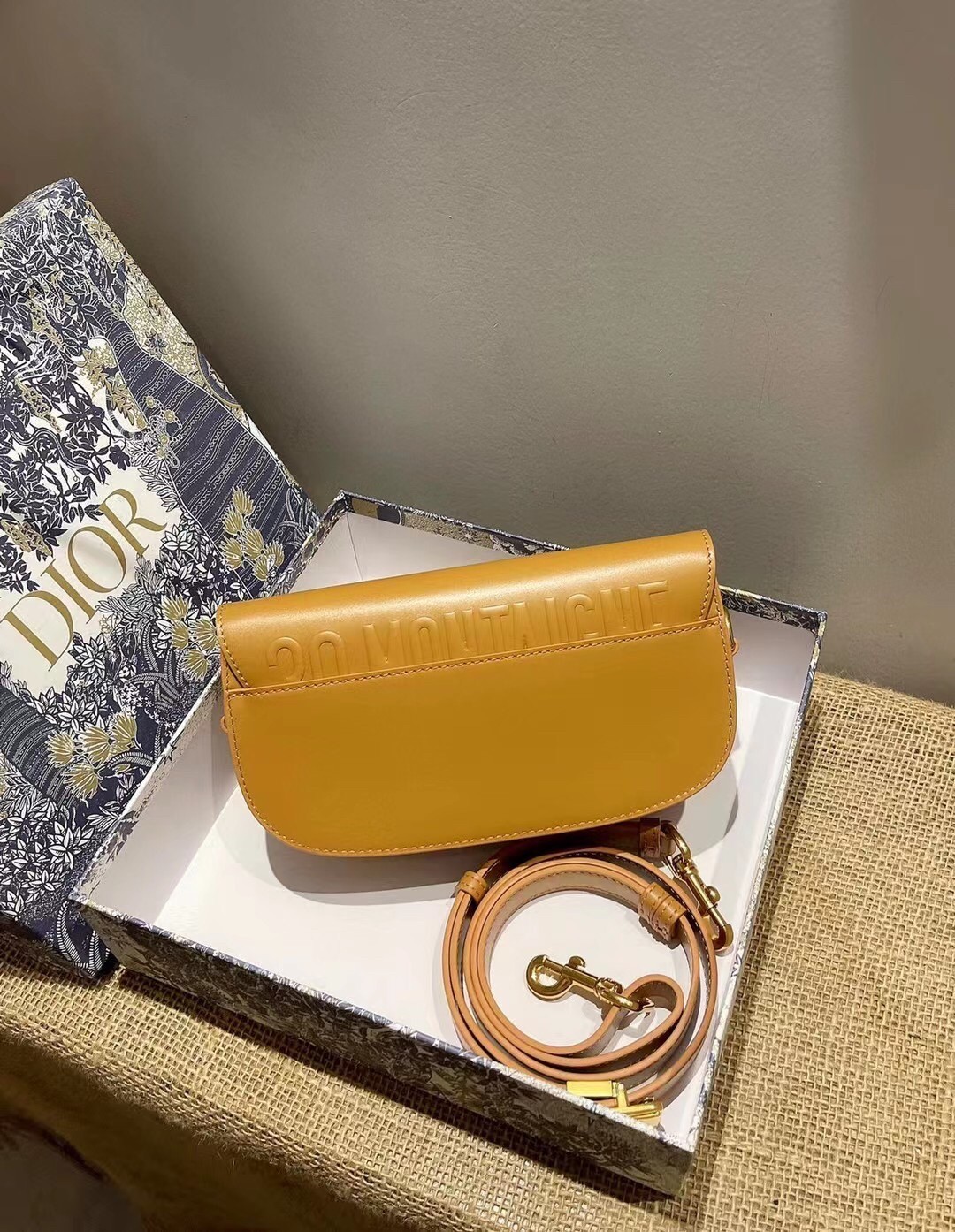 Dior Bobby East-West Bag In Amber Box Calfski 181