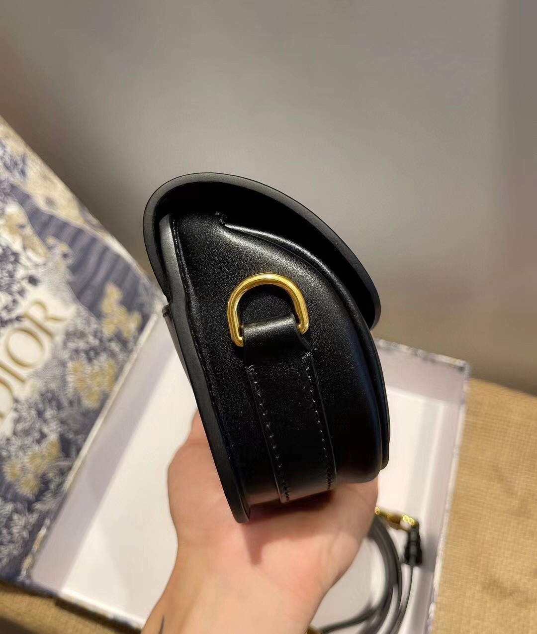 Dior Bobby East-West Bag In Black Box Calfskin 373