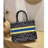 Dior Small Book Tote Bag In Grey Mizza Embroidered Velvet 444