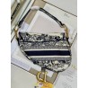 Dior Saddle Bag In Blue Toile de Jouy Embroidery 849